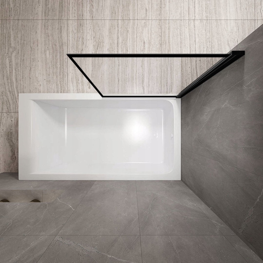 REA-K7390 - Badwand LAGOS 140x80 cm zwart/helder