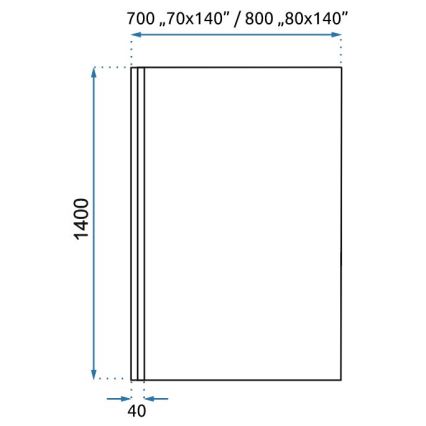REA-K7390 - Badwand LAGOS 140x80 cm zwart/helder