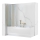 REA-K9777 - Paroi de baignoire pliante AGAT 140x100 cm doré brossé/transparent