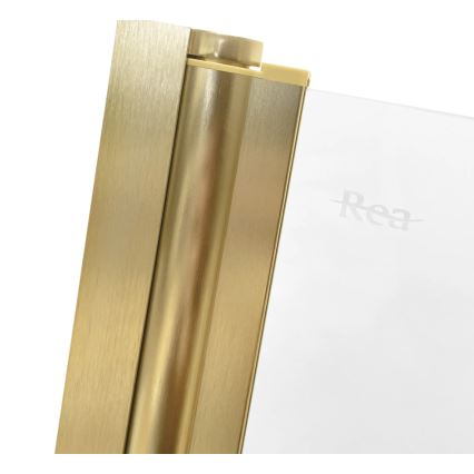 REA-K9777 - Paroi de baignoire pliante AGAT 140x100 cm doré brossé/transparent