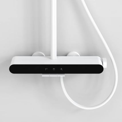 REA-P0353 - Ensemble de douche avec mitigeur FAREL, finition blanc mat