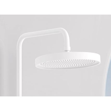 REA-P0353 - Ensemble de douche avec mitigeur FAREL, finition blanc mat