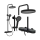 REA-P0360 - Ensemble de douche CREO avec mitigeur, noir mat