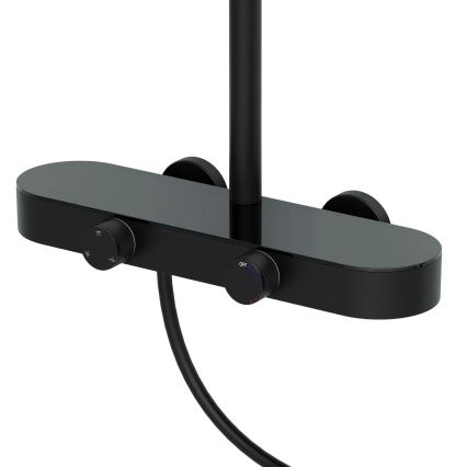 REA-P0360 - Ensemble de douche CREO avec mitigeur, noir mat