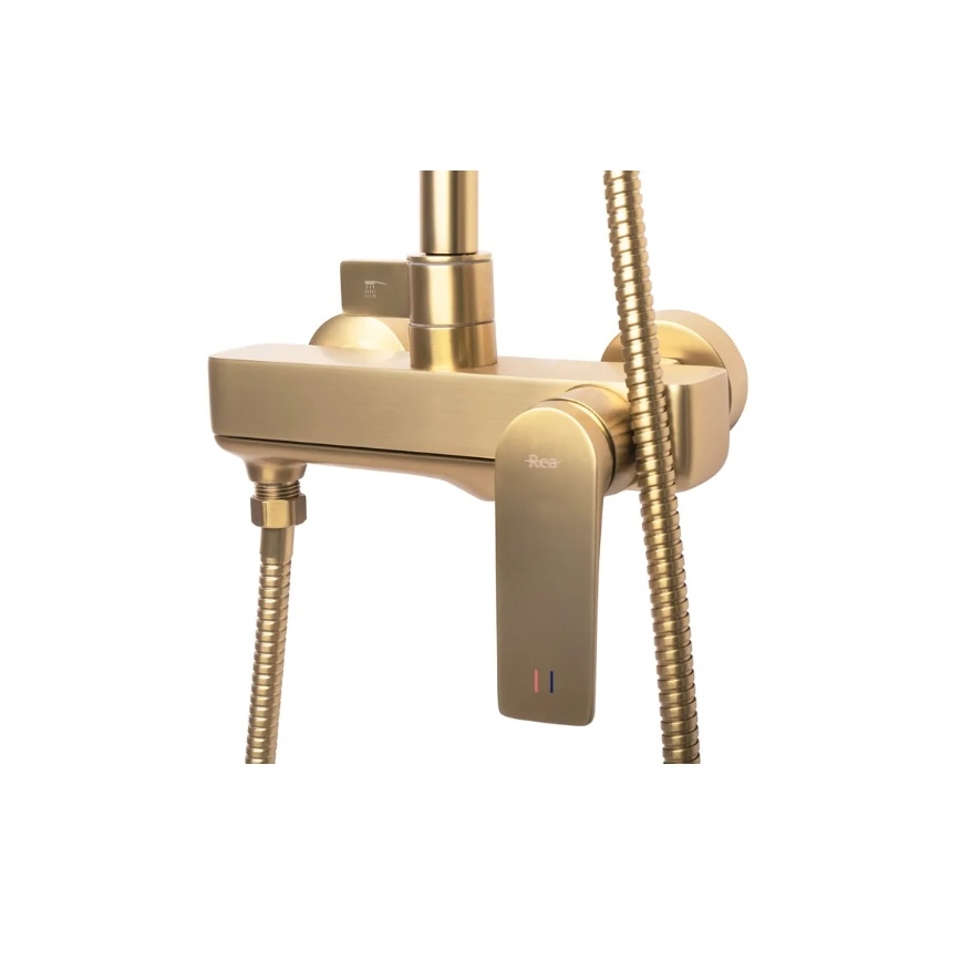 REA-P2400 - Ensemble de douche avec mitigeur AVALON, doré brossé