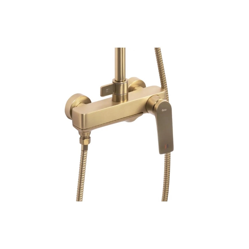 REA-P2400 - Ensemble de douche avec mitigeur AVALON, doré brossé