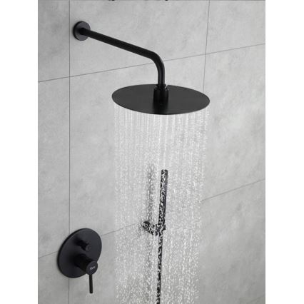 REA-P4100 - Ensemble de douche avec mitigeur encastré LUNGO noir