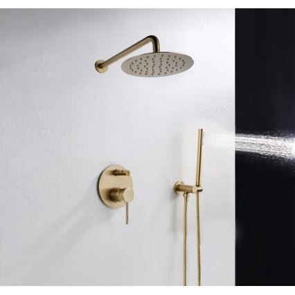 REA-P4110 - Doucheset met inbouwmengkraan LUNGO, goud