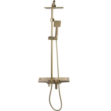 REA-P4121 - Ensemble de douche avec mitigeur BRAVO doré brossé