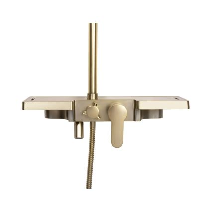 REA-P4121 - Ensemble de douche avec mitigeur BRAVO doré brossé