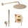 REA-P4160 - Ensemble de douche avec mitigeur encastré LUNGO, finition dorée brossée