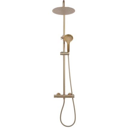 REA-P6602 - Ensemble de douche avec mitigeur thermostatique VINCENT, finition dorée brossée