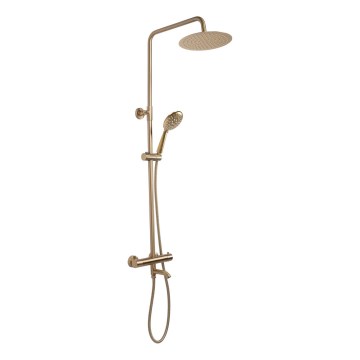 REA-P6604 - Doucheset met thermostaatkraan LUNGO, geborsteld goud