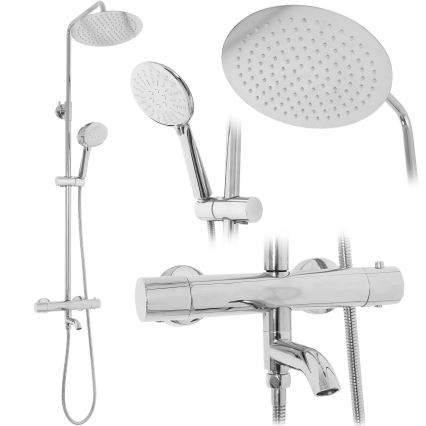 REA-P6607 - Doucheset met thermostatische mengkraan LUNGO glanzend chroom