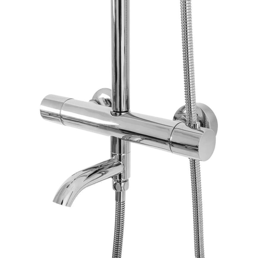 REA-P6607 - Ensemble de douche LUNGO avec mitigeur thermostatique, chrome brillant