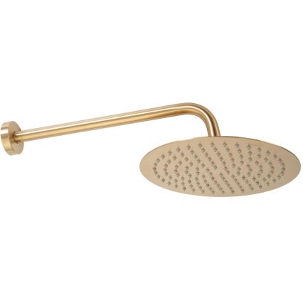REA-P6609 - LUNGO doucheset met thermostatische inbouwkraan, geborsteld goud
