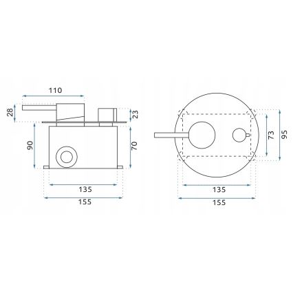 REA-P6609 - Ensemble de douche LUNGO avec mitigeur encastré, finition dorée brossée