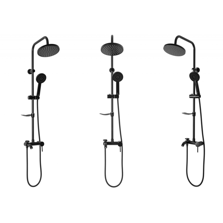 REA-P7005 - Kit de douche LUIS noir mat