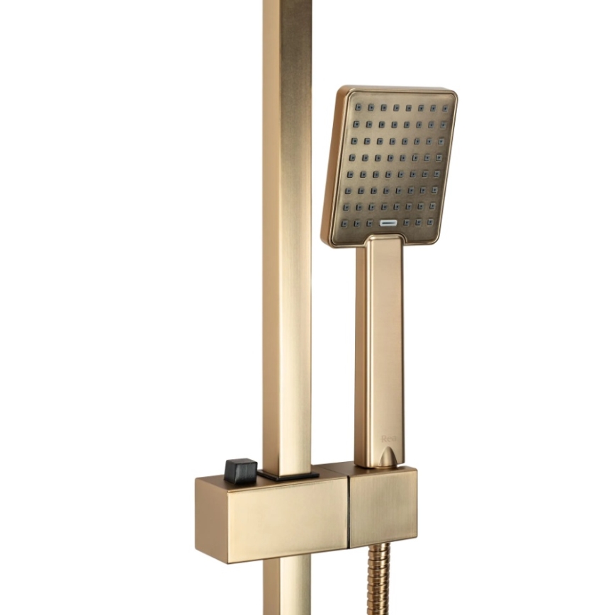 REA-P7050 - Douchepakket met mengkraan JACK, geborsteld goud