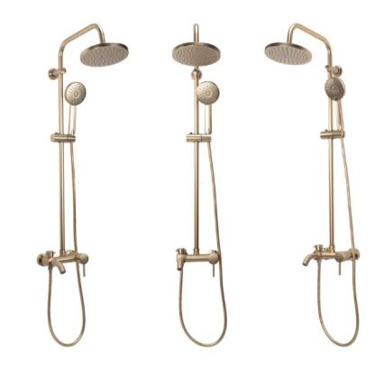 REA-P7051 - Ensemble de douche avec mitigeur LUIS doré brossé