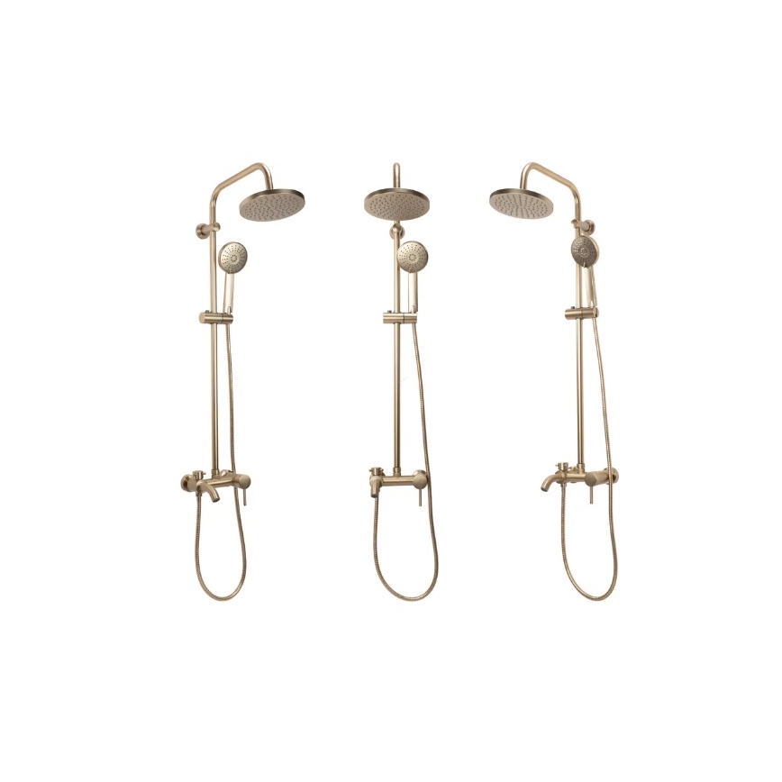 REA-P7051 - Ensemble de douche avec mitigeur LUIS doré brossé