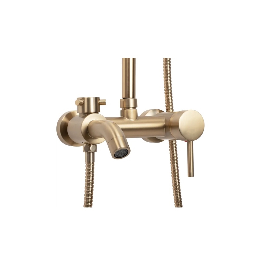 REA-P7051 - Ensemble de douche avec mitigeur LUIS doré brossé