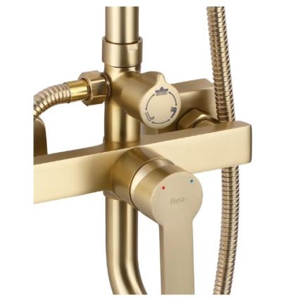 REA-P7841 - Ensemble de douche avec mitigeur ARGUS, finition dorée brossée