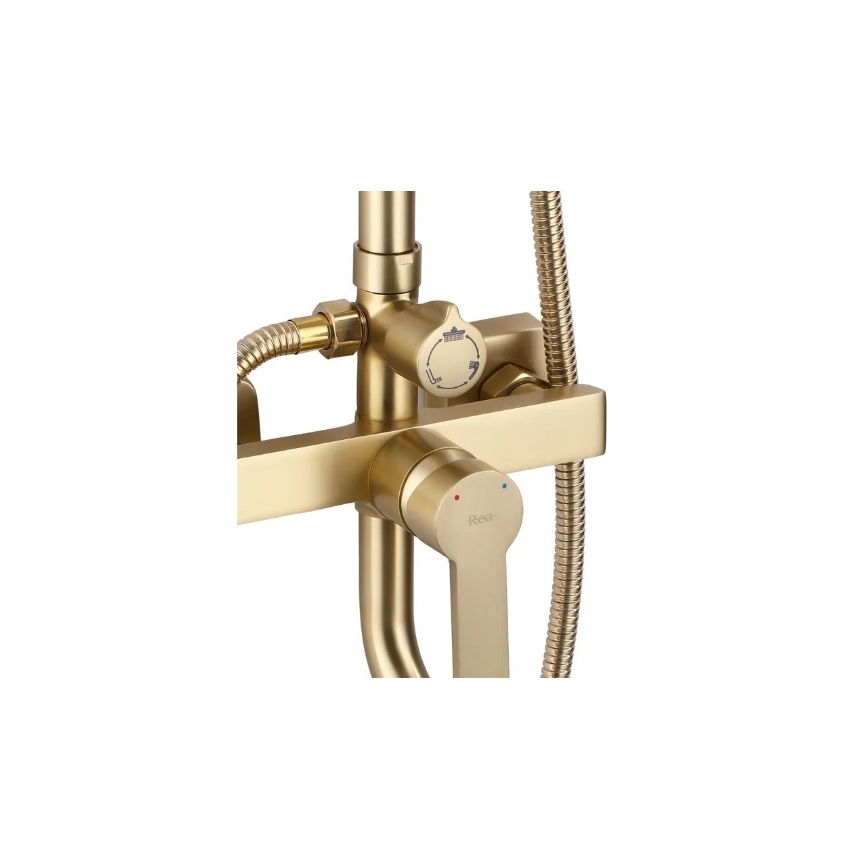REA-P7841 - Ensemble de douche avec mitigeur ARGUS, finition dorée brossée