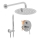 REA-P8007 - Ensemble de douche avec mitigeur encastré LUNGO, chromé brillant