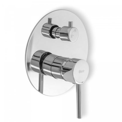 REA-P8007 - Ensemble de douche avec mitigeur encastré LUNGO, chromé brillant