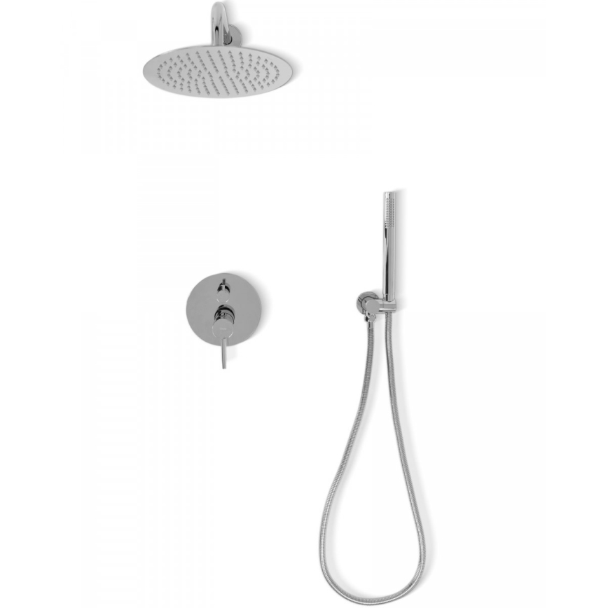 REA-P8007 - Ensemble de douche avec mitigeur encastré LUNGO, chromé brillant