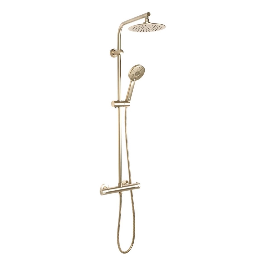 REA-P8413 - Ensemble de douche BLISS avec mitigeur thermostatique, finition or brossé