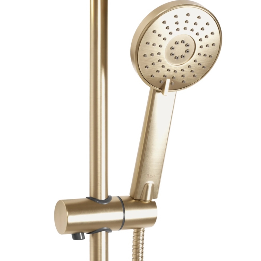 REA-P8413 - Ensemble de douche BLISS avec mitigeur thermostatique, finition or brossé