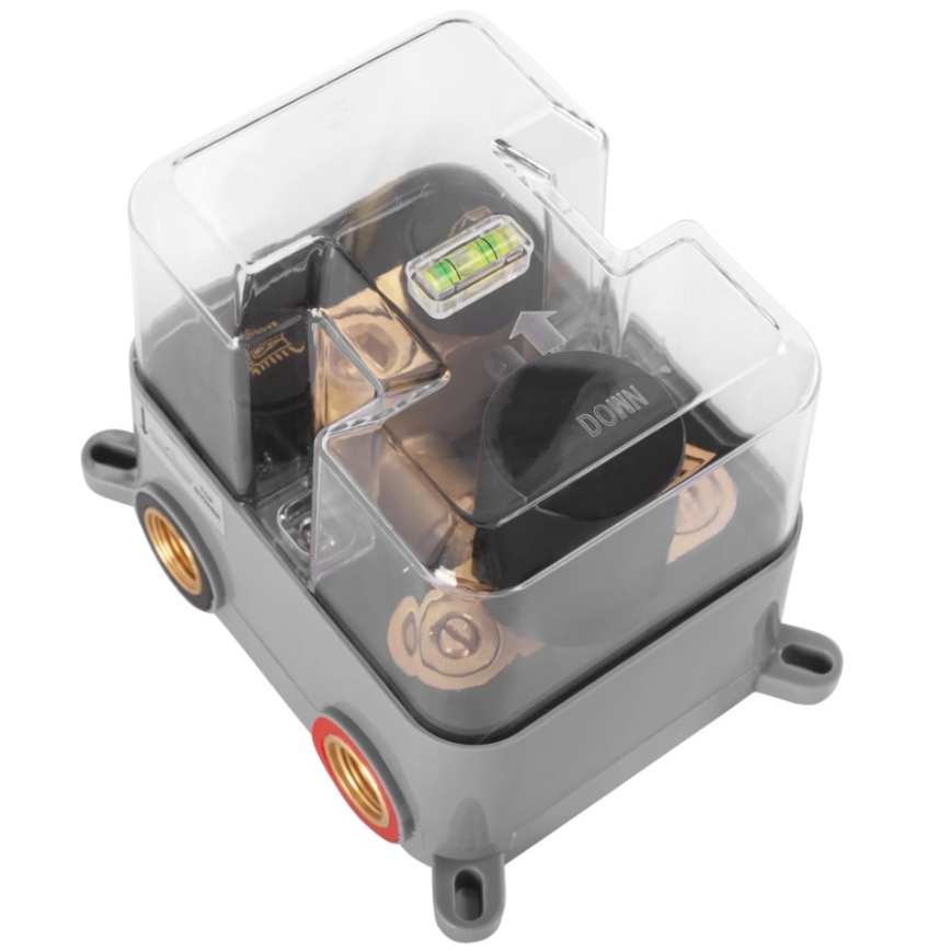 REA-P8551 - Doucheset met thermostatische inbouwkraan LUNGO geborsteld goud