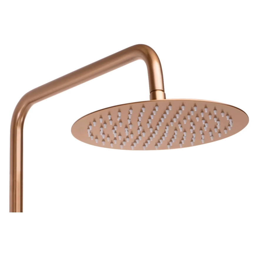 REA-P8807 - Doucheset met thermostatische mengkraan LUNGO, geborsteld koper