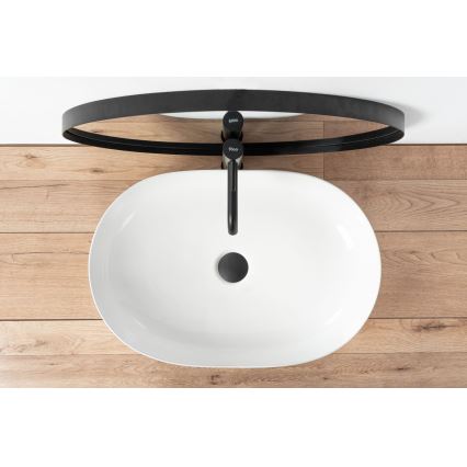 REA-U0024 - Vasque à poser CLEO 41 x 60,5 cm en céramique / blanc brillant