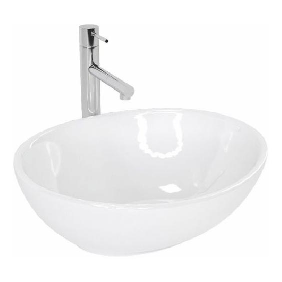REA-U0133 - Opzetwastafel SOFIA 34,5x41 cm keramiek/hoogglans wit