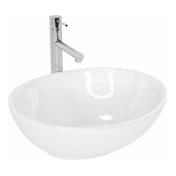 REA-U0133 - Vasque à poser SOFIA 34,5x41 cm céramique/blanc brillant
