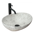 REA-U0165 - Opzetwastafel SOFIA 34,5x41 cm keramiek/lichte steen