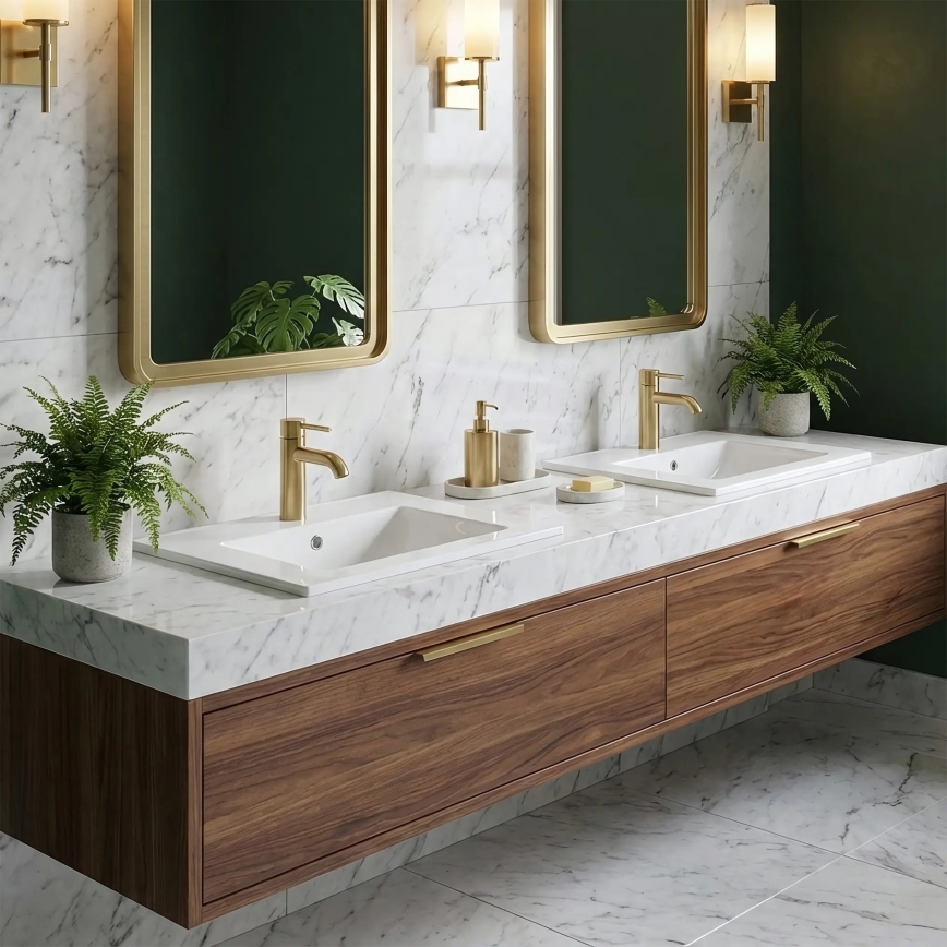 REA-U0190 - Inbouwwastafel DAFNE 46,5x72 cm keramiek/glanzend wit