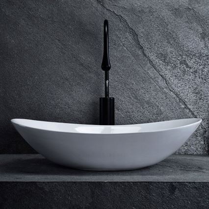 REA-U0441 - Opzetwastafel ROYAL 35,5x61,5 cm keramiek/glanzend wit