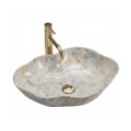 REA-U0620 - Opzetwastafel PEARL 38x50,5 cm keramiek/grijs/beige/steenlook