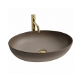 REA-U0627 - Opbouwwastafel CAROLA 39x51,5 cm keramiek/bruin