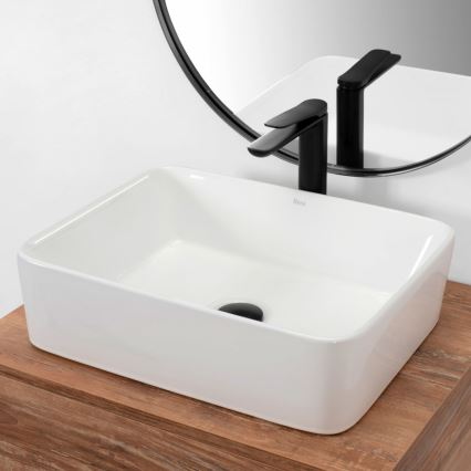 REA-U0669 - Lavabo à poser ANITA 37,5x48,5 cm céramique/blanc brillant