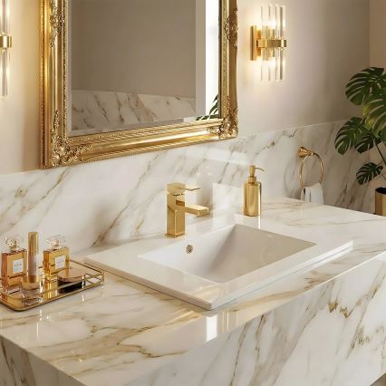 REA-U0786 - Lavabo à encastrer DAFNE 47x62 cm, céramique/blanc brillant