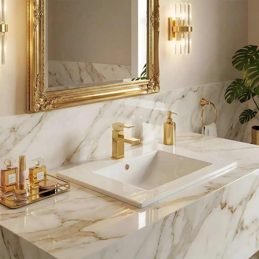 REA-U0786 - Lavabo à encastrer DAFNE 47x62 cm, céramique/blanc brillant