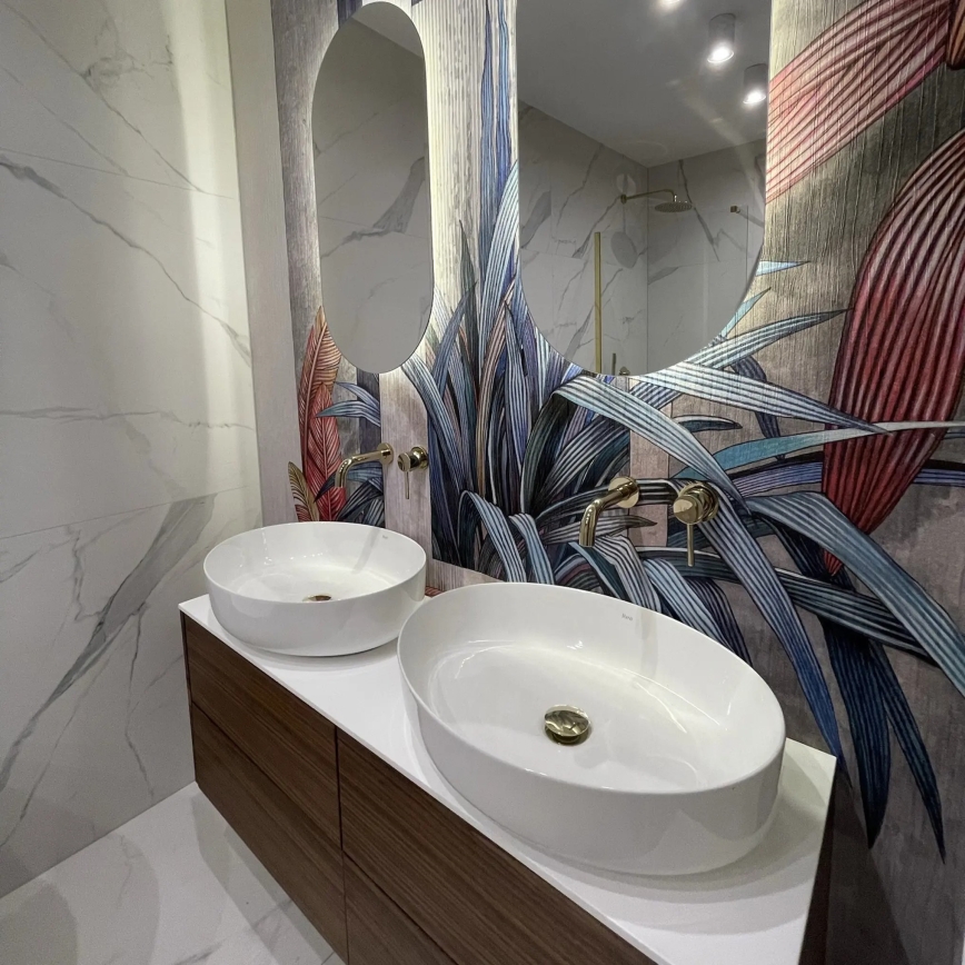 REA-U1223 - Opzetwastafel QUEEN 41,5x55 cm keramiek/glanzend wit