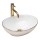 REA-U3287 - Opzetwastafel SOFIA 34,5x41 cm keramiek/glanzend wit/goud