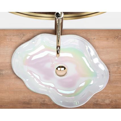 REA-U3309 - Opbouwwastafel PEARL 38x50,5 cm keramiek/veelkleurig