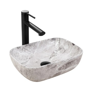 REA-U3321 - Lavabo à poser BELINDA MINI 25x36 cm céramique/gris/effet pierre
